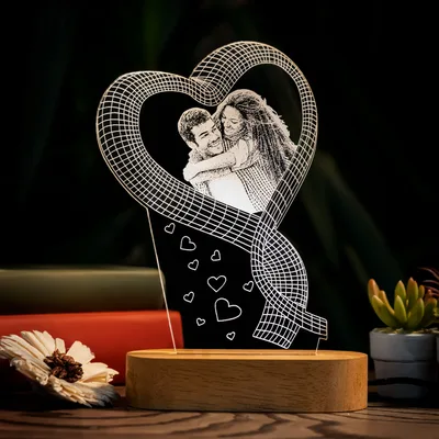 Gifts for Girlfriend 3D LED Lamp with Photo