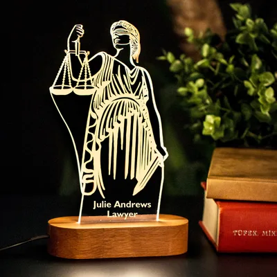 Gifts for Lawyers with Personalized Name 3D LED Lamp