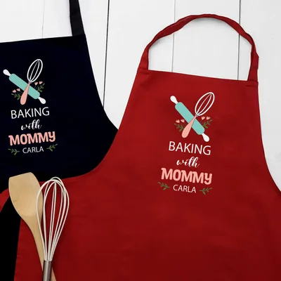 Gifts for Mom Baking with Mommy Design Kitchen Apron