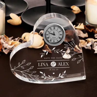 Gifts for Significant Other Heart Shaped Desk Clock