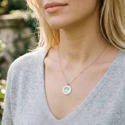Handcrafted Sterling Silver Lotus Necklace with Your Name
