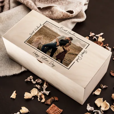 Happy Father's Day Personalized Wooden Picture Box