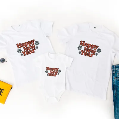 Happy New Year Family Matching T-Shirt Set