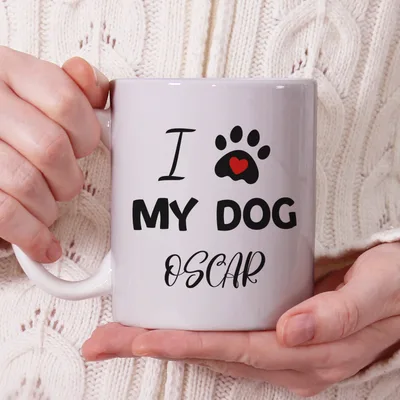 I Love My Dog Printed Personalized Mug as Pet Gifts