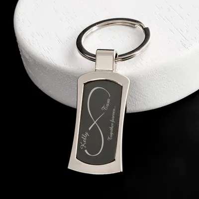 Infinity Designed Personalized Key Chain Gift for Couples