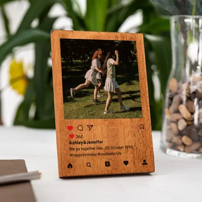 Instagram Post Design Personalized Wooden Frame Gifts for Best Friend