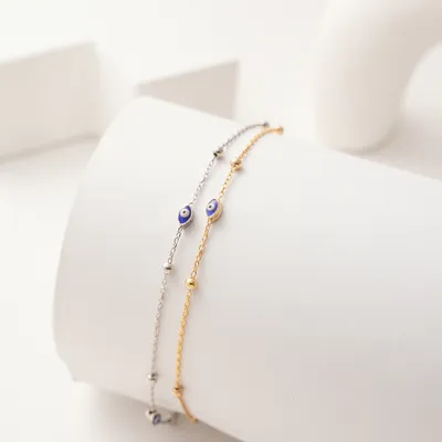 Italian Silver Evil Eye Bracelet for Women