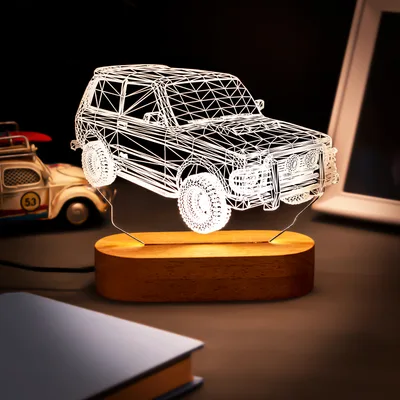 LED Lamp with Jeep Design for Off-Road Enthusiasts