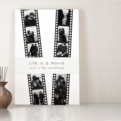 Life is a Movie Designed Filmstrip Photo Printed Canvas 16 x 24 Art Print