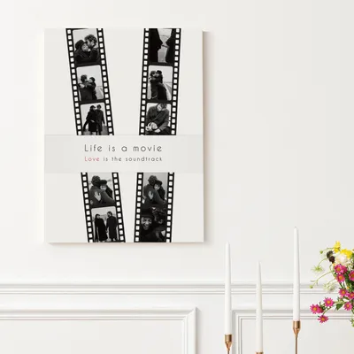 Life is a Movie Motto Photo Printed Canvas