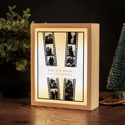 Life is a Movie Themed Led Lamp for Couples