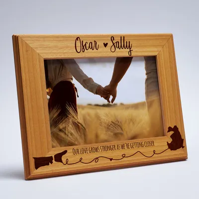 Long Distance Relationship Gifts for Couples Wooden Picture Frame