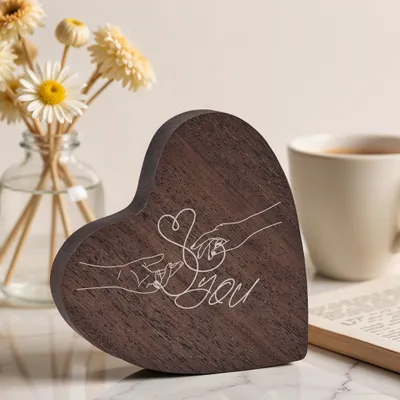 Love Lines Wooden Heart Decor for Wife