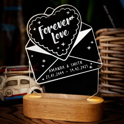 Love Note Design Gifts for Couples 3D LED Lamp