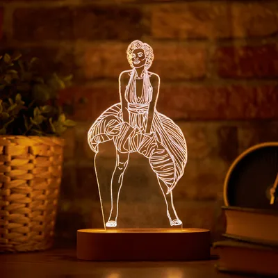 Marilyn Monroe 3D Design LED Night Lamp