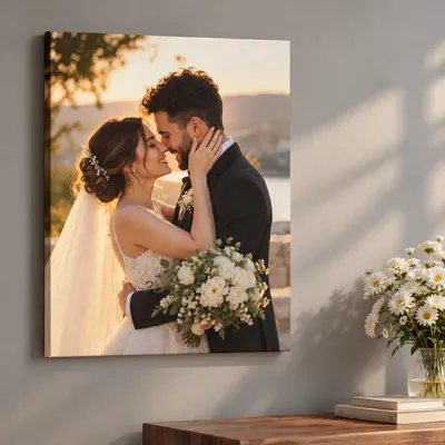 Married Couples Picture Canvas Art Print