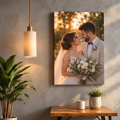 Married Couples Picture Canvas Painting 15.75 x 23.5 İnches