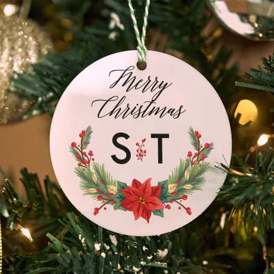 Marry Christmas! Personalized Christmas Ornament with Letters