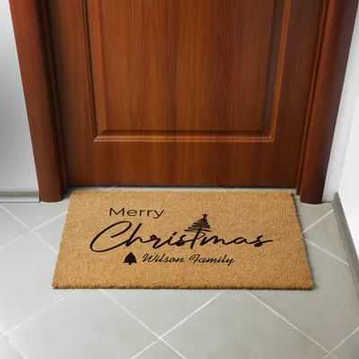 Merry Christmas Designed Door Mat