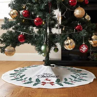 Merry Christmas Message Christmas Tree Skirt