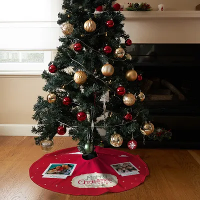 Merry Christmas Personalized Christmas Tree Skirt with Special Message