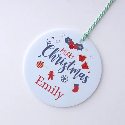 Merry Christmas! Personalized Name Christmas Ornament