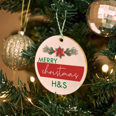 Merry Christmas Personalized Tree Ornament