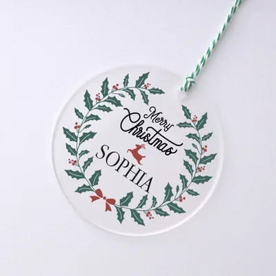 Merry Christmas! Personlized Name Christmas Ornament