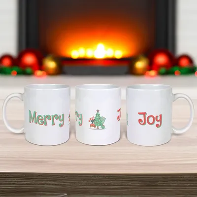 Merry Joy Christmas Coffee Mug