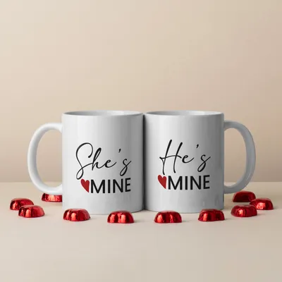 Mine Forever Couple Mug Set for Romantic Gifts