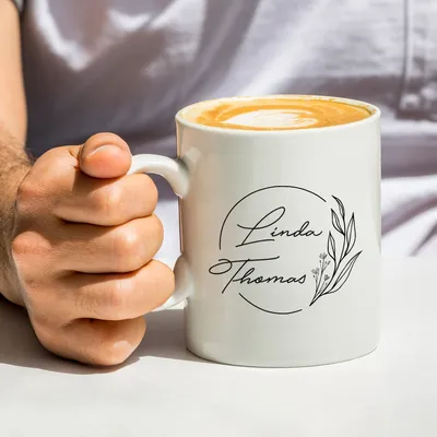 Minimal Designed Personalised Gift Coffee Mug