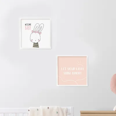 Minimal Rabbit Designed Frame for Baby Room
