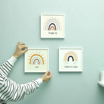 Minimal Rainbow Design Baby Room Frame