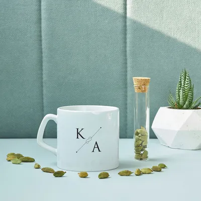 Minimalist Initial Design Tea Coffee Mug