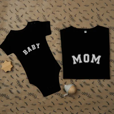 Mommy and Baby Matching T-Shirt and Onesie Set for Mother's Day