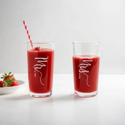 Mr & Mrs Personalized Beverage Glasses