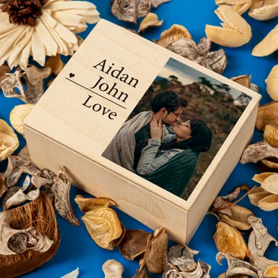 Name and Photo Personalized Wooden Music Box