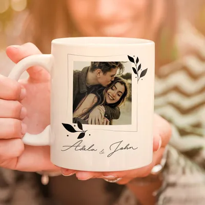 Name and Photo Printed Porcelain Coffee Mug