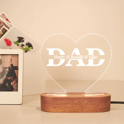 Name Personalized Led Lamp with DAD Design