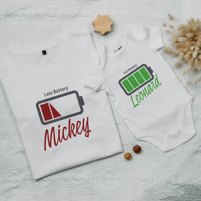 Newborn Baby Gifts Funny Dad & Baby Matching T-Shirts Set