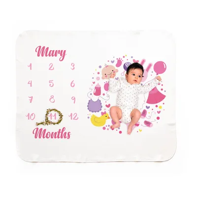 Newborn Baby Girl Gifts Baby Monthly Photo Blanket
