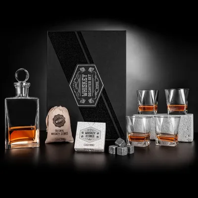 Orkney Whiskey Set with 4 Glasses in Premium Box