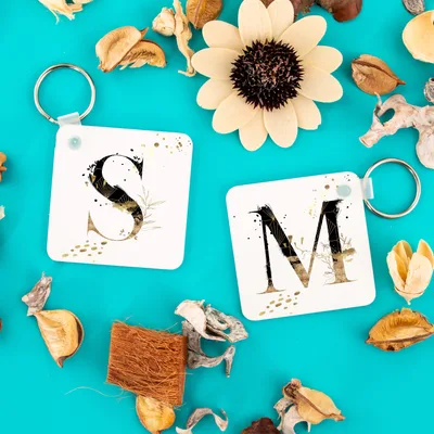 Personalised Initial Designed Gift Keychain