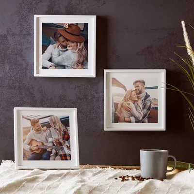 Personalised Photo Adhesive Wall Frame - 3 Piece Decorative Frame