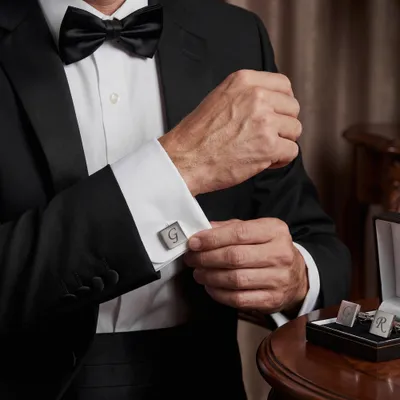 Personalised Engraved Square Cufflinks for Men