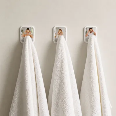 Personalized 3 Hook Towel Holder Set for Bathroom
