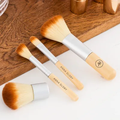 Personalized 4 Makeup Brush Set