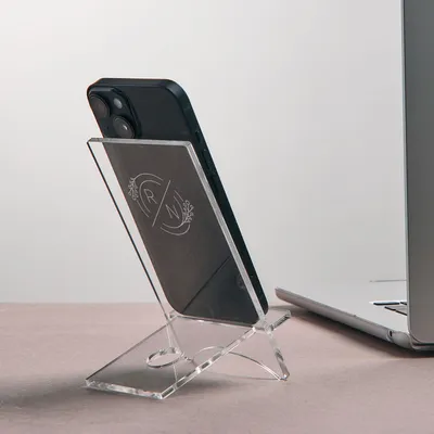 Personalized Acrylic Cell Phone Stand for Desk