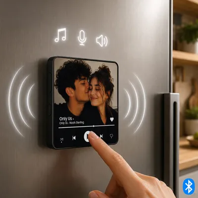 Personalized Anniversary Photo Music Player Fridge Magnet