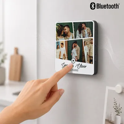 Personalized Anniversary Smart Fridge Magnet with Voice Recording